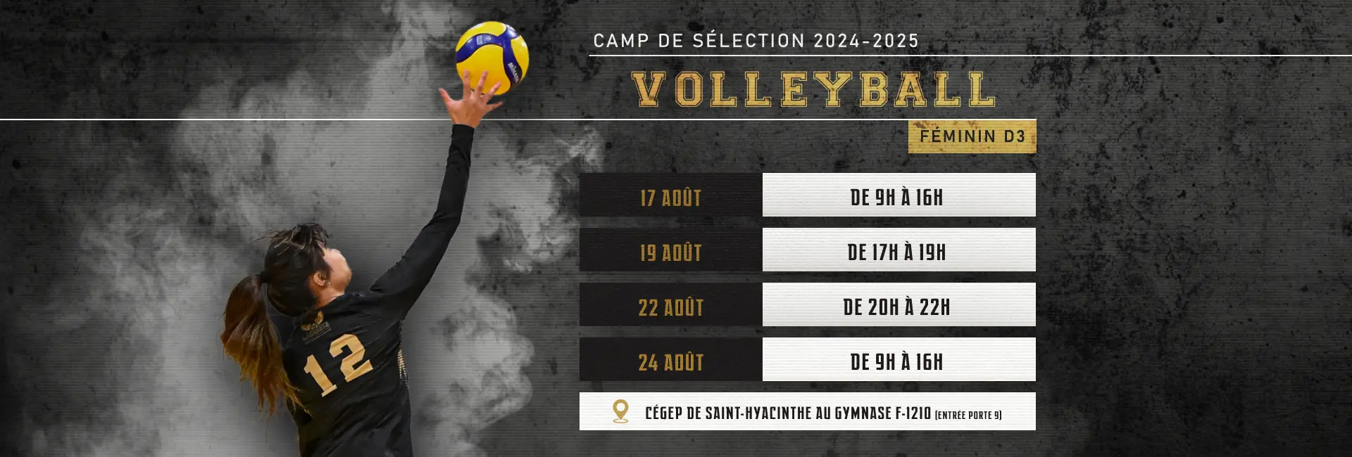 Volleyball Féminin D3 | Camp de sélection